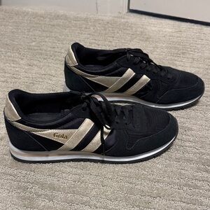 Gola Women's Black and Gold Sneakers